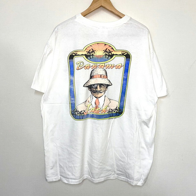 90’s PANAMA JACK 半袖 Tシャツ プリント MADE IN USA サイズ：XL ホワイト白ホワイトwhiteサイズ