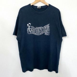 GIRDAN ギルダン 半袖 Tシャツ NHS orchestra プリント サイズ：XL ダークネイビー古着 【中古】(Tシャツ/カットソー(半袖/袖なし))