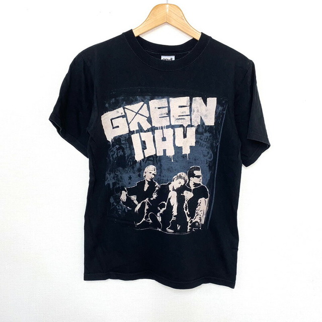 グリーン・デイ Green Day 両面プリント バンド Tシャツ 半袖 アンビル anvil サイズ：S ブラック 【中古】 | フリマアプリ ラクマ