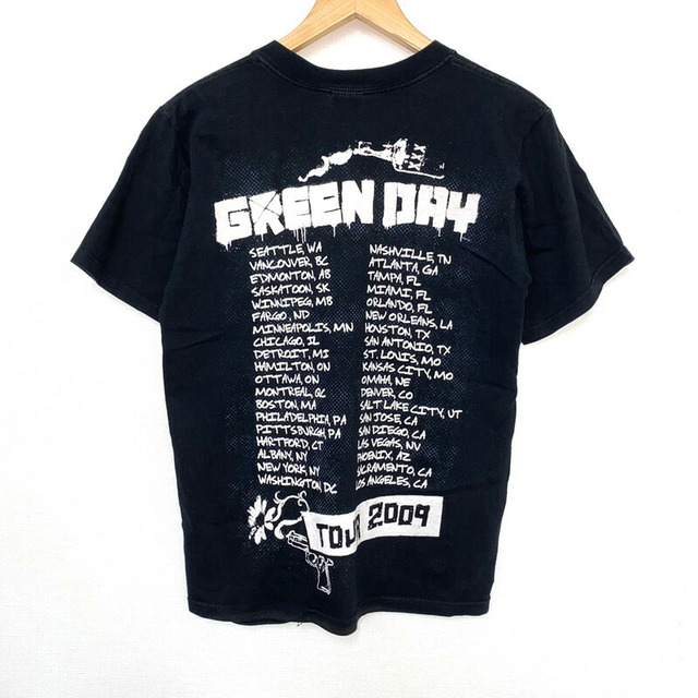 グリーン・デイ Green Day  両面プリント バンド Tシャツ 半袖 アンビル anvil サイズ：S ブラック 【中古】 メンズのトップス(Tシャツ/カットソー(半袖/袖なし))の商品写真