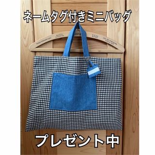 ハンドメイド レッスンバッグ17/ポケット付き/裏地なし/1点もの(バッグ/レッスンバッグ)