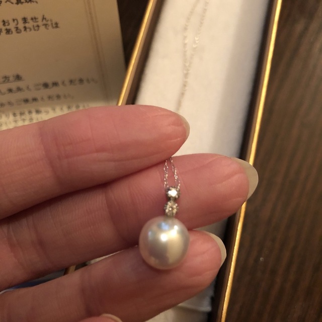 ❤️本真珠　K18ホワイトゴールド・本真珠とダイヤのネックレス❤️ レディースのアクセサリー(ネックレス)の商品写真