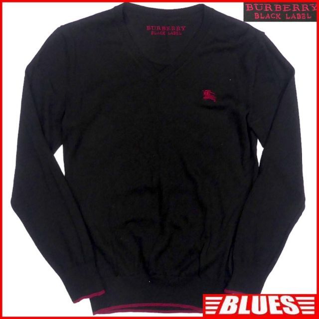 BURBERRY BLACK LABEL - 廃盤 バーバリー セーター ニット S メンズ 黒 ...