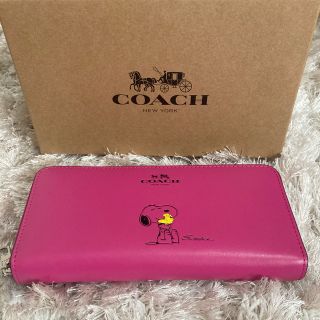 コーチ(COACH)の未使用　COACH コーチ　長財布　F53773 スヌーピーコラボ　ピンク(財布)