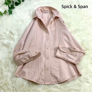 スピックアンドスパン(Spick & Span)のSpick & Span 長袖シャツ ピンクベージュ　タックデザイン(シャツ/ブラウス(長袖/七分))