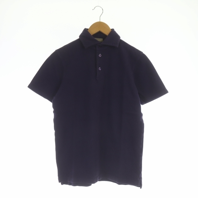 クルチアーニ コットンポロシャツ カットソー 半袖 プルオーバー 46 紫