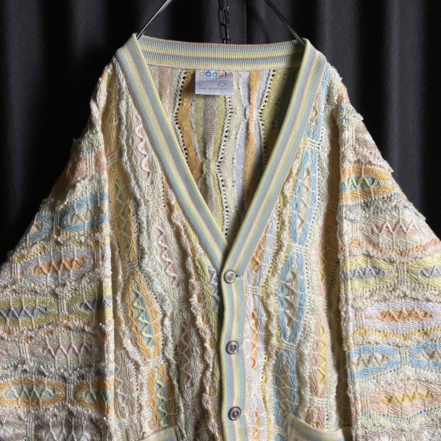 COOGI vintage 3Dニットカーディガン