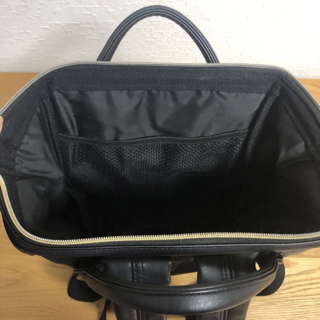 STUDIO CLIP(スタディオクリップ)のスタディオクリップ 合皮リュック  がま口　ブラック レディースのバッグ(リュック/バックパック)の商品写真