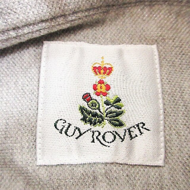GUY ROVER(ギローバー)のギローバー ポロシャツ 半袖 ボタンダウン 鹿の子 刺繍 コットン グレー S メンズのトップス(ポロシャツ)の商品写真