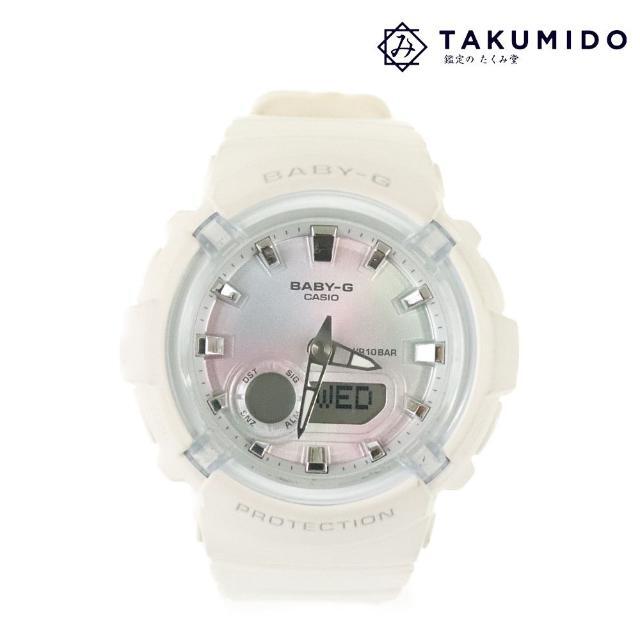カシオ レディース腕時計 Baby-G BGA-280 クオーツ ピンク文字盤 ホワイト アナデジ CASIO  | ブランド ウォッチ アナデジ 白 電池式 ファッション シンプル Aランク