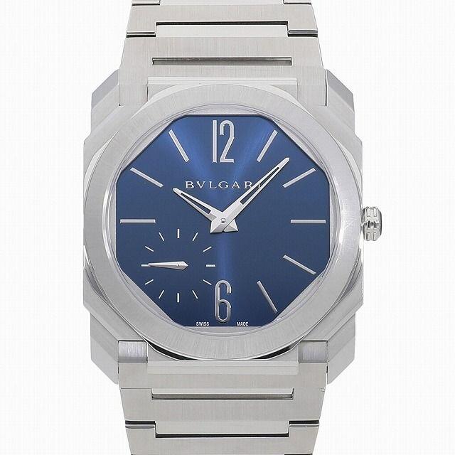 珍しい [b5980]ブルガリ - BVLGARI オクト 中古 メンズ 103431 ブルー フィニッシモ 腕時計(アナログ)