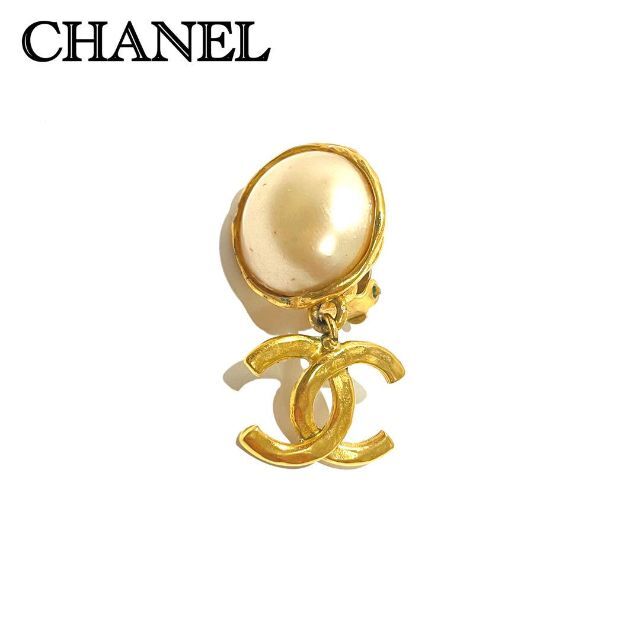 CHANELシャネル 2262イヤリング フェイクパール ゴールド アクセサリーランク中古AB