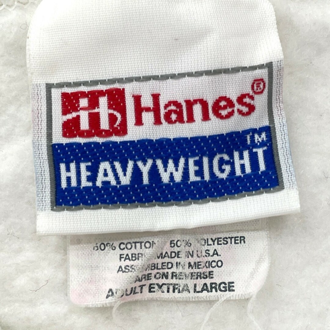 ヘインズ Hanes HEAVYWEIGHT プルオーバー スウェット シャツ 長袖 キッズプリント サイズ：XL ホワイト