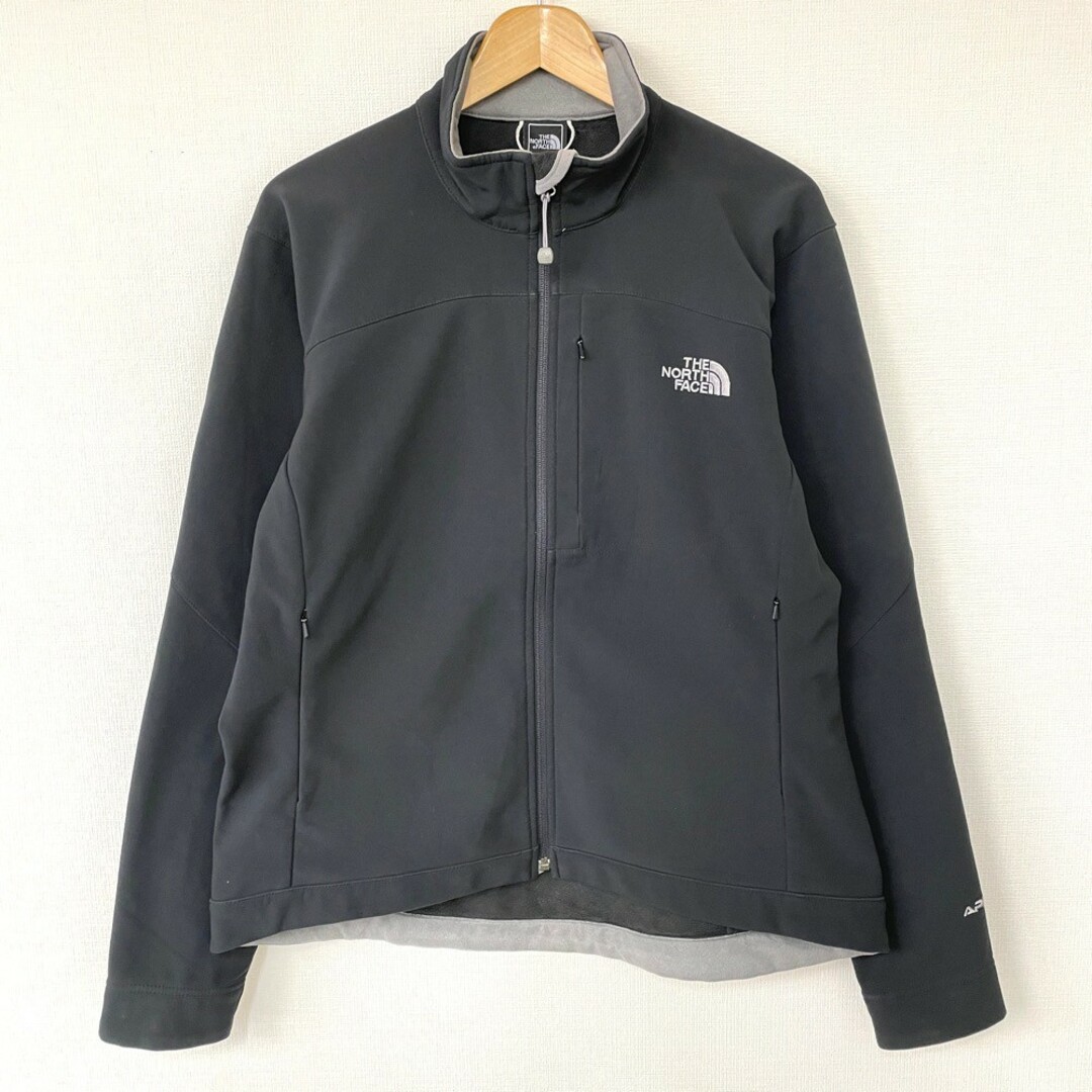 ノースフェイス THE NORTH FACE APEX ソフトシェルジャケット ジップアップ ストレッチ 無地 薄手 長袖 サイズ：WOMEN’S L  ブラック 【レディース】 【中古】 | フリマアプリ ラクマ