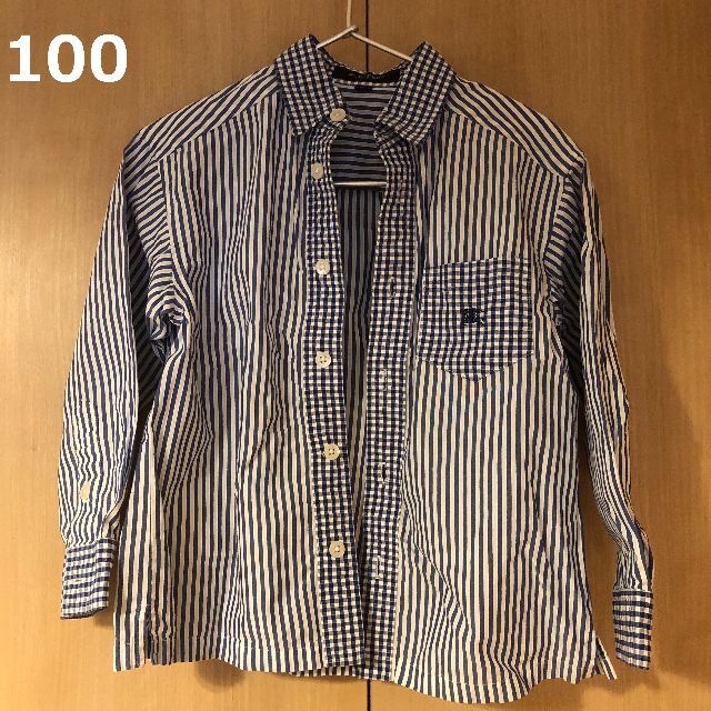 BURBERRY(バーバリー)のバーバリー シャツ ネイビー キッズ/ベビー/マタニティのキッズ服女の子用(90cm~)(ブラウス)の商品写真