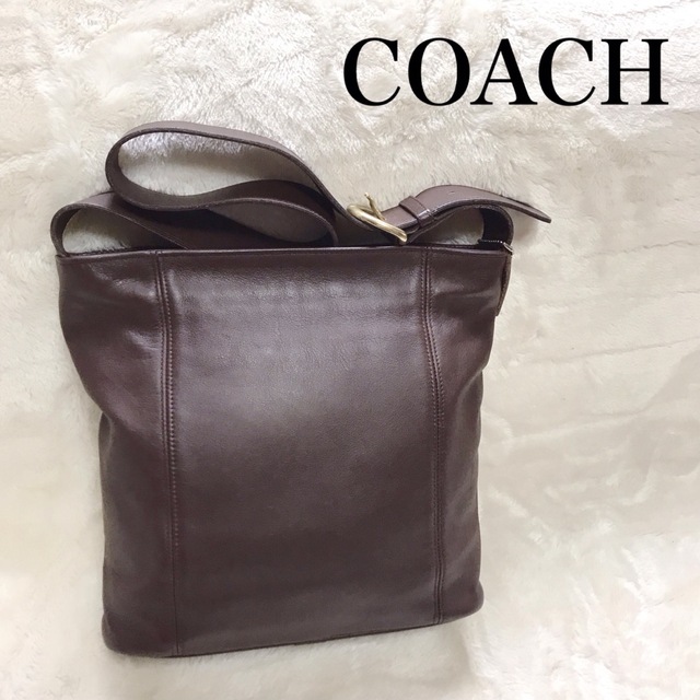 良品 オールドコーチ COACH ショルダーバッグ グラブタンレザー ブラウン