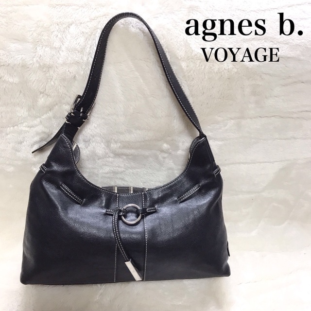 【超美品】agnes b. ハンドバッグ ショルダーバッグ  ブラック