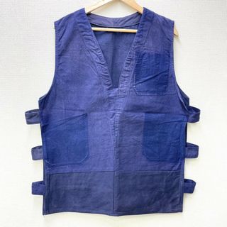 mellow オリジナル リメイク フランス軍 モチーフ ユーロワーク ガオベスト Euro Work GAO Vest サイズ：MEN'S L位 パープル系古着 【中古】(ベスト)