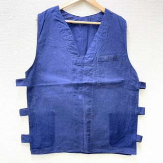 mellow オリジナル リメイク フランス軍 モチーフ ユーロワーク ガオベスト Euro Work GAO Vest サイズ：MEN'S M位 ネイビー古着 【中古】(ベスト)