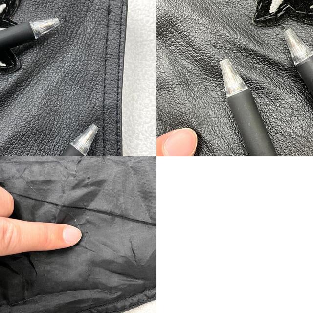 WILDA レザー ベスト スナップボタン ピンバッジ ワッペン 無地 サイズ:M ブラック 【中古】HARLEY-DAVIDSON
