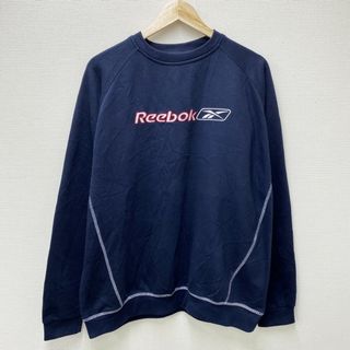 《希少》リーボック reebok☆スウェット XL 刺繍ロゴ ブルー SW728