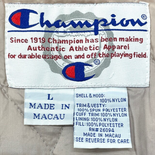 Champion(チャンピオン)のチャンピオン Champion NFL ダラス カウボーイズ 中綿 ナイロンジャケット ジップアップ 長袖 ロゴ 刺繍 ネイビー×グレー系 サイズ：L 古着 【中古】Dallas Cowboys メンズのジャケット/アウター(その他)の商品写真