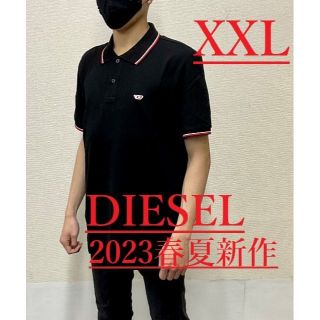 ディーゼル(DIESEL)のディーゼル　D ロゴ ポロシャツ 0123　ブラック　XXLサイズ　2023 (ポロシャツ)