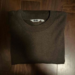 ユニクロ(UNIQLO)の24様専用　UNIQLO U クルーネックT  長袖  39ダークブラウン L(Tシャツ/カットソー(七分/長袖))