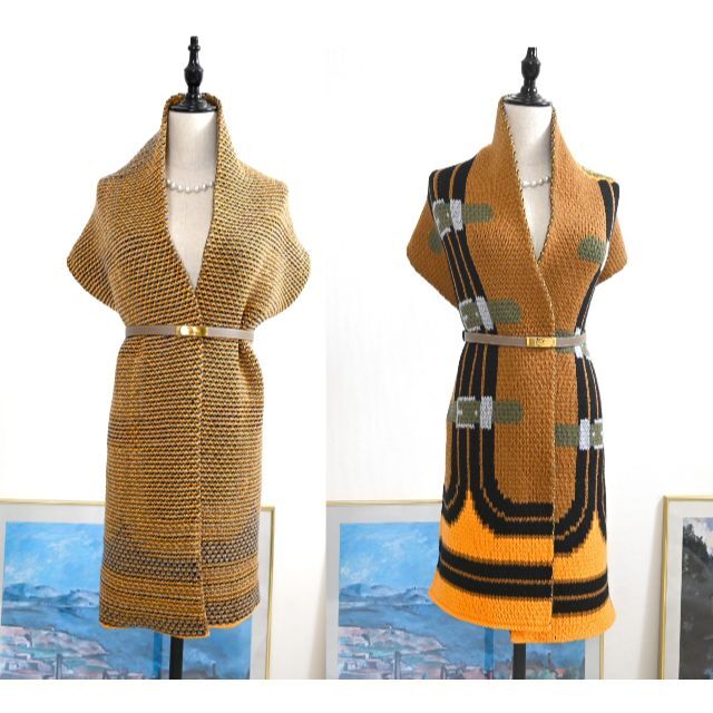 ☆HERMES☆未使用☆カシミヤ100☆グランデテヌエニットショール 【限定