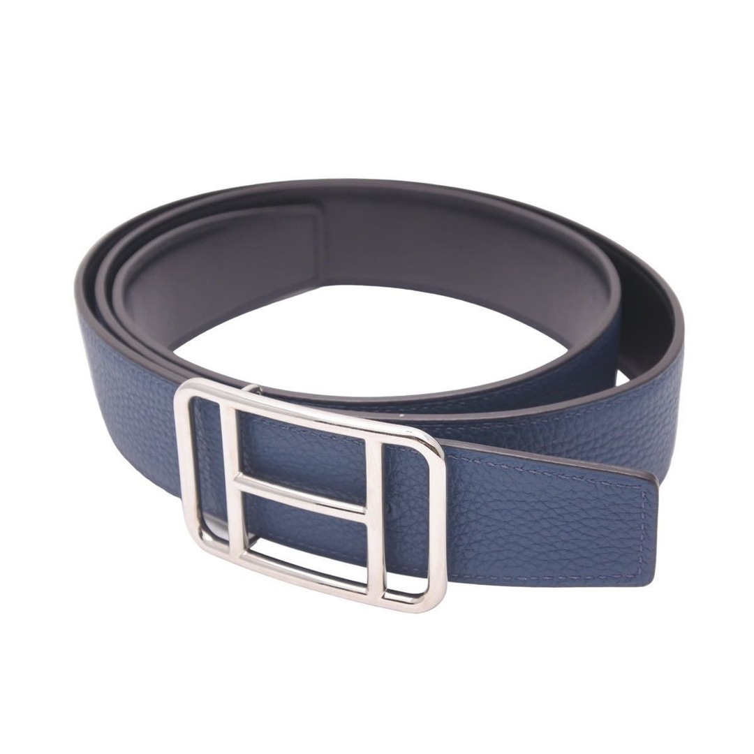セール】 ブラック ベルト Hロゴ リバーシブル エルメス HERMES 極美品