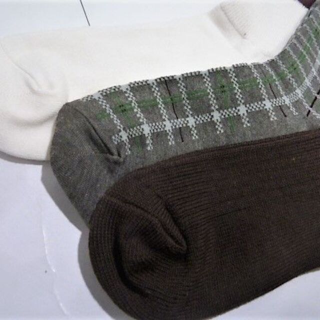 fukuske(フクスケ)のCキ）3P）23-25）白灰茶）福助コンバース靴下カジュアルソックス322665 レディースのレッグウェア(ソックス)の商品写真