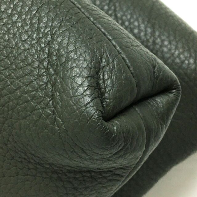 極美品▼BOTTEGA VENETA ボッテガヴェネタ 666548 クラシックピロー クロスボディ レザー ショルダーバッグ カーキ 伊製 メンズ