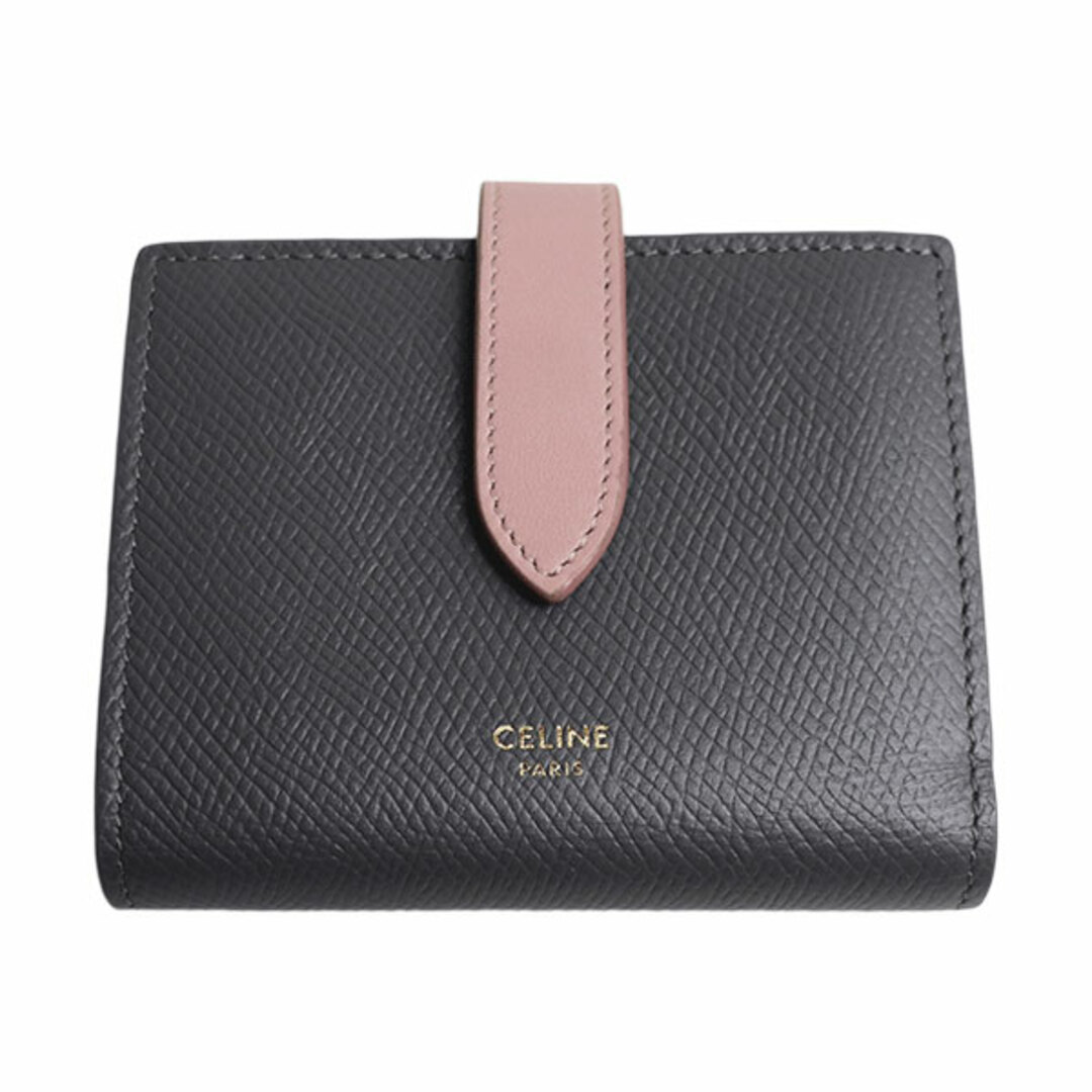 CELINE セリーヌ スモールストラップウォレット 二つ折り財布 グレー