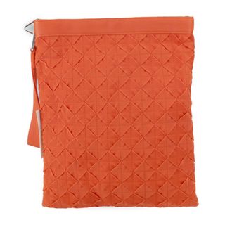 BOTTEGAVENETA ボッテガヴェネタ イントレチャート ライトウェビング クラッチバッグ 667060 V0P51 7705 ポリプロピレン  オレンジ シルバー金具 リストレット ドキュメントケース ポーチ 【本物保証】