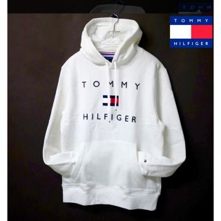 トミーヒルフィガー(TOMMY HILFIGER)のトミーヒルフィガー　スエットパーカーXS  刺繍ロゴ 新品未使用タグ付き(パーカー)