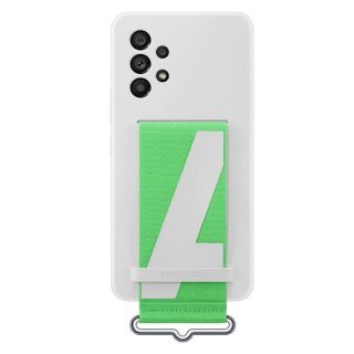 サムスン(SAMSUNG)のGalaxy A53 Silicone カバー with Strap ホワイト(Androidケース)