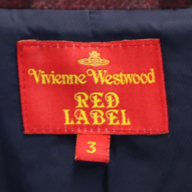 Vivienne Westwood(ヴィヴィアンウエストウッド)のヴィヴィアンウエストウッド RED LABEL ウールブレンド チェック ジャケット 3 Vivienne Westwood 日本製 レディース 【中古】  【230224】 レディースのジャケット/アウター(ロングコート)の商品写真