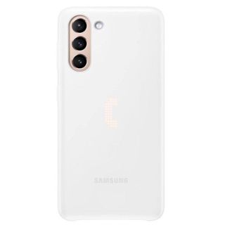 サムスン(SAMSUNG)のGalaxy S21 LED Back カバー 純正 海外版 ホワイト(Androidケース)