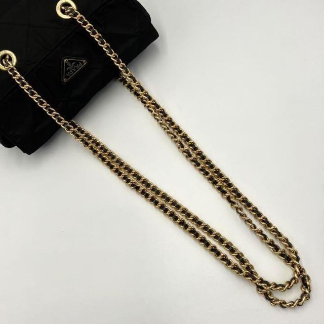 国産】 三角プレート 【美品】PRADA - CHANEL ダブルチェーン フラップ 国産】 三角プレート 【美品】PRADA - CHANEL ダブルチェーン フラップ
