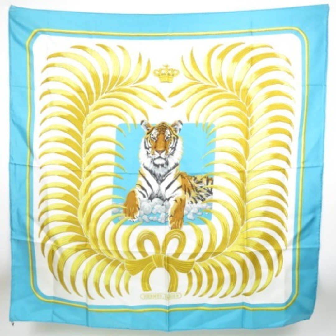 良好品】 未使用品 HERMES エルメス カレ90 TIGRE ROYAL 王者の虎 トラ