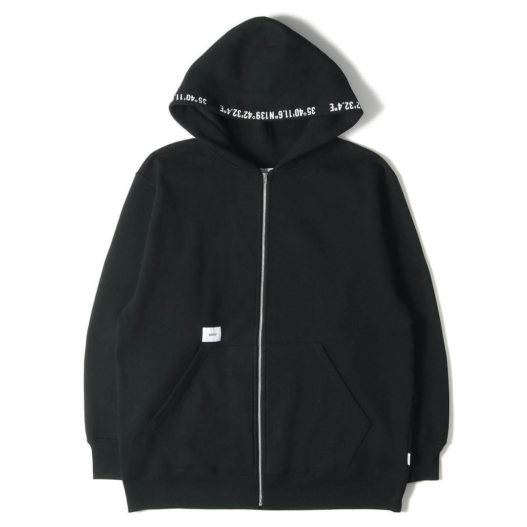 WTAPS ダブルタップス パーカー クロスボーン ジップ スウェットパーカー X3.0 / ZIP HOODY / CTPL 22AW トップス フーディー 裏起毛 ブラック 黒 2 日本製 【メンズ】