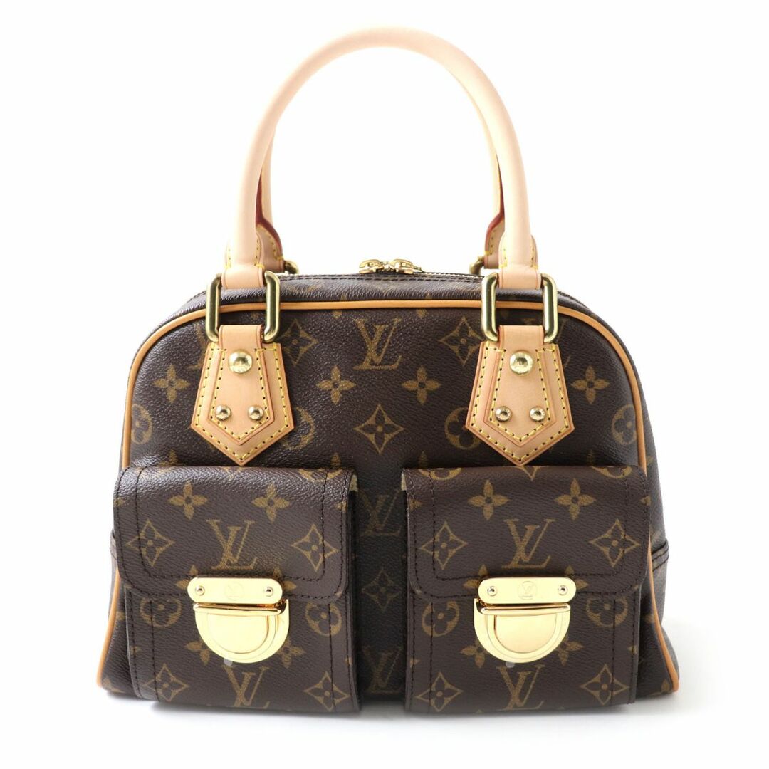 未使用品◎フランス製 LOUIS VUITTON ルイヴィトン M40026 レディース マンハッタンPM モノグラム ハンドバッグ ブラウン×ゴール金具