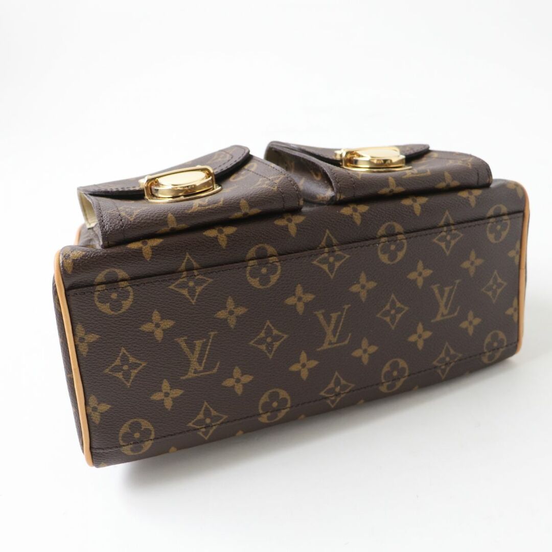 未使用品◎フランス製 LOUIS VUITTON ルイヴィトン M40026 レディース マンハッタンPM モノグラム ハンドバッグ ブラウン×ゴール金具