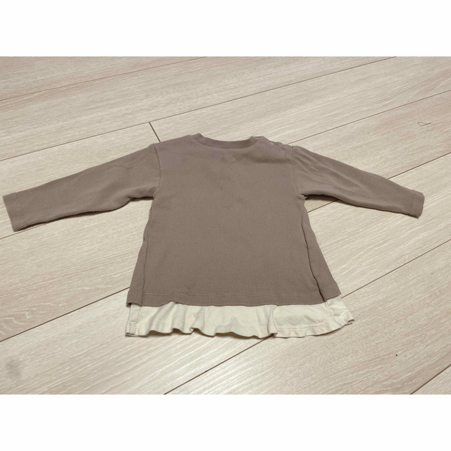 しまむら(シマムラ)のトップス　シャツ　2枚セット　チェック　90 キッズ/ベビー/マタニティのキッズ服女の子用(90cm~)(Tシャツ/カットソー)の商品写真