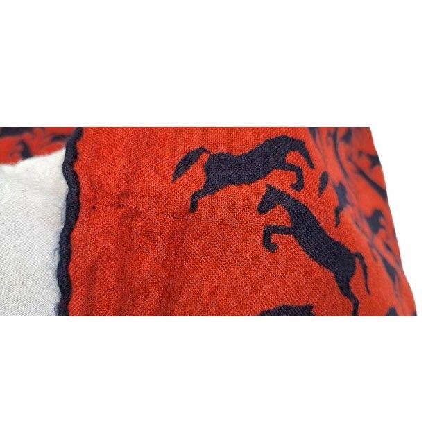 Hermes(エルメス)のエルメス ストール 馬柄 カシミヤ シルク マフラー ショール ホース レディースのファッション小物(マフラー/ショール)の商品写真