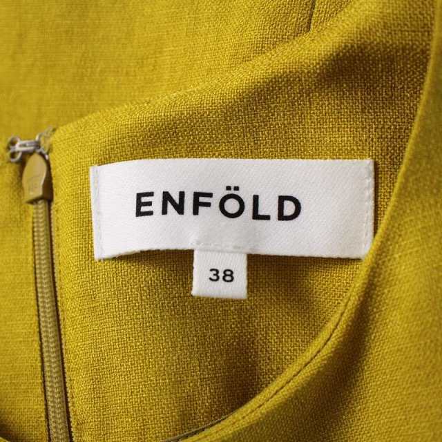 ENFOLD(エンフォルド)のENFOLD 18SS セットアップ 上下 38 M 36 S 黄色 イエロー レディースのトップス(シャツ/ブラウス(半袖/袖なし))の商品写真