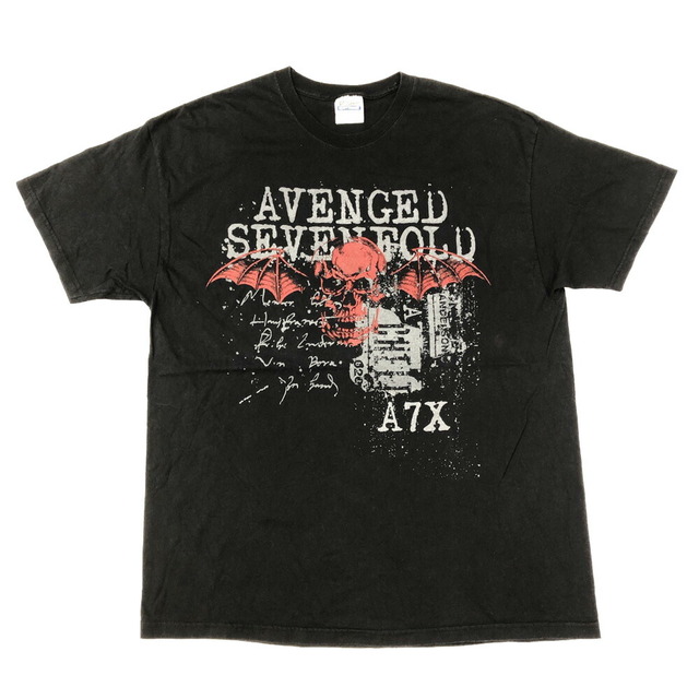 AVENGED SEVENFOLD アヴェンジド・セヴンフォールド  バンド Tシャツ 半袖 プリント　サイズ：XL　ブラック