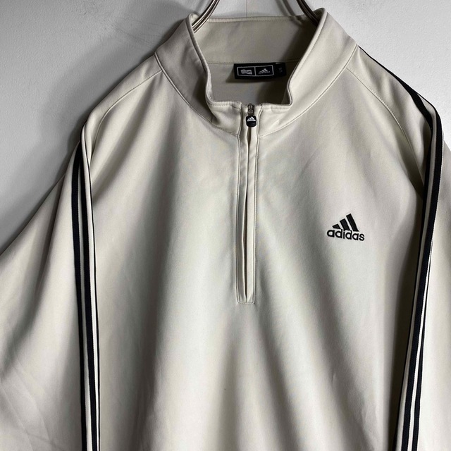 00s  adidas ハーフジップ トラックジャケット ジャージ ベージュ