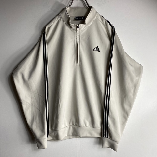 00s  adidas ハーフジップ トラックジャケット ジャージ ベージュ