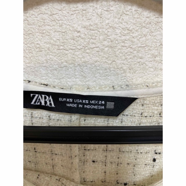 ZARA(ザラ)のZARA ツィード シャツ コンビ XS レディースのトップス(シャツ/ブラウス(長袖/七分))の商品写真